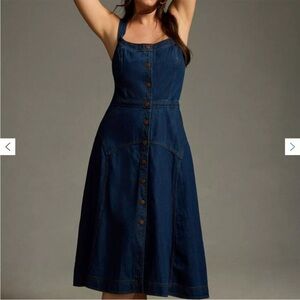 Anthropologie Pilcro Denim Button-Down Dress Size L